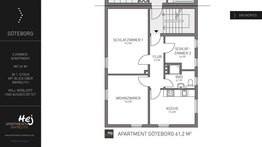 Hej Apartments Bayreuth Exteriör bild